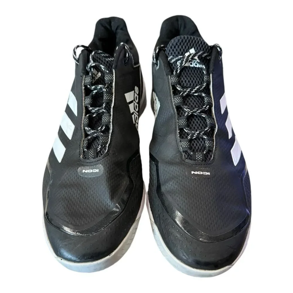 Adidas Icon 7 Turf Baseball Shoe's S23711 Black White Athletic Shoes Sneakers 15 - Picture 4 of 6